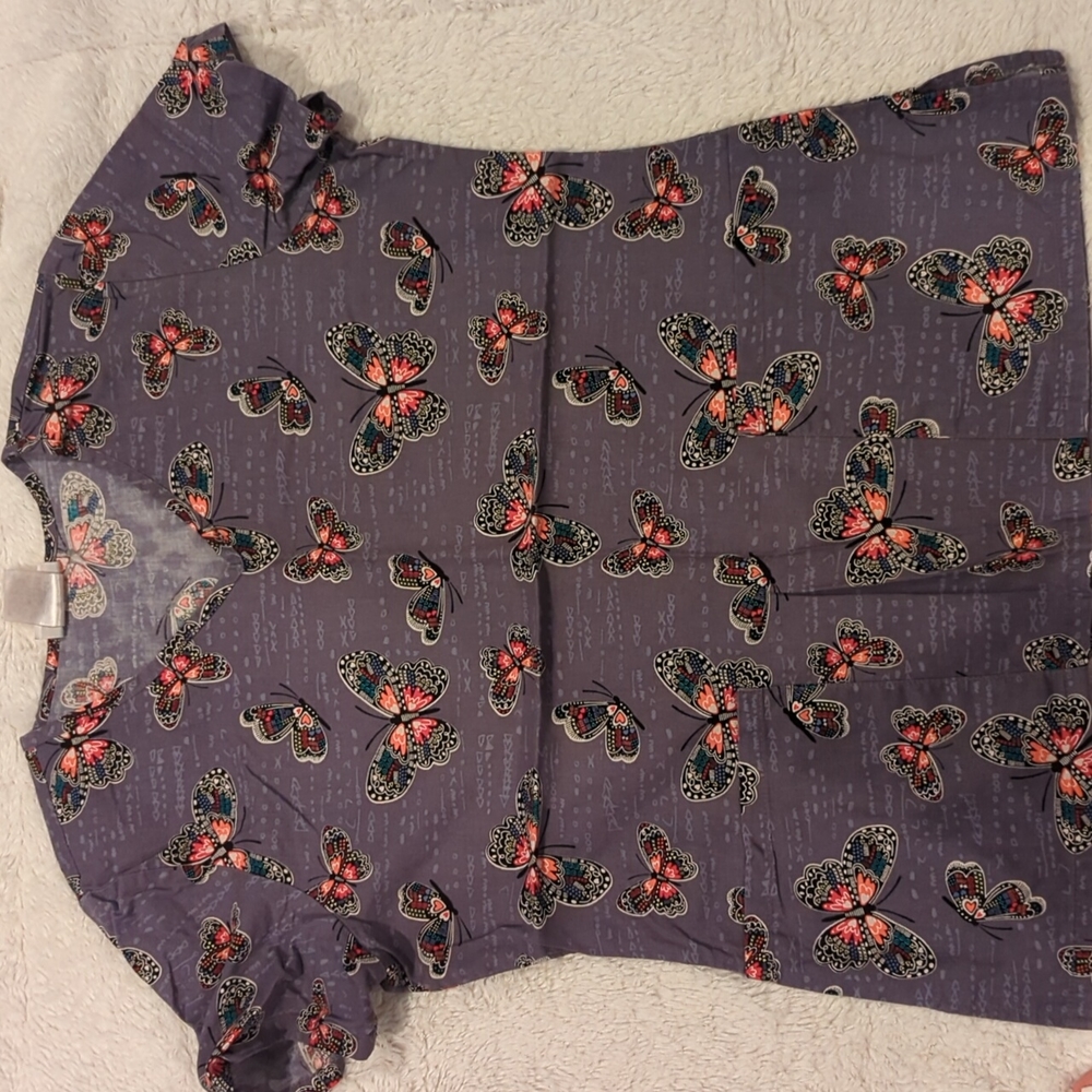 Butterfly Scrub Top